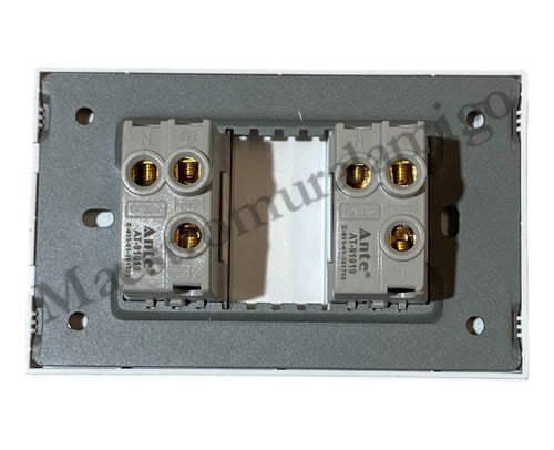 Tomacorriente Doble 9/12 10a 250v Certificado Resiste Fuego Blanco