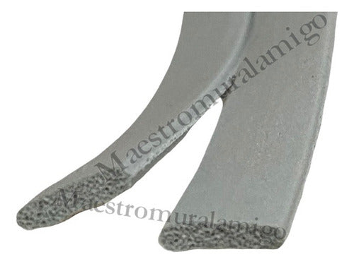 Burlete Perfil I Aislante Térmico Puertas, Ventanas 6mx9x2mm Gris