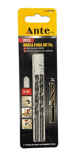 Broca Para Metal Acero Inoxidable 5mm 2un C-tungsteno Pack3