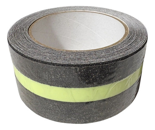 Cinta Luminosa Antideslizante Delimitadora Ilumina 15mx50mm Negro/verde