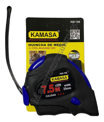 Huincha Cinta De Medir 7,5mx25mm D Goma Gancho Iman Pro Pak3