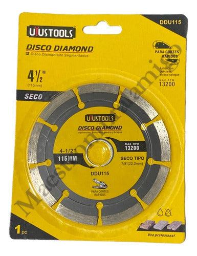 Disco Ceramica Diamantado 4 1/2 Segmentado Seco Uyu