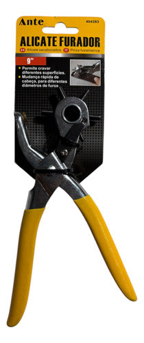 Alicate Sacabocados 9 Inch Perforador Cuero 6en1 Revestido