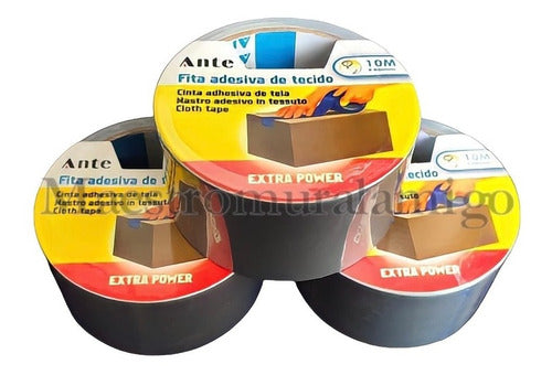 Cinta Adhesiva Embalaje Ploma De Tela 10mx48mm Pack 3 Heavy