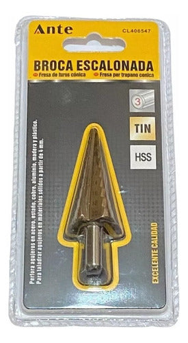 Fresa Broca Cónica De Acero Rápido 4-20mm Escalonada Premium