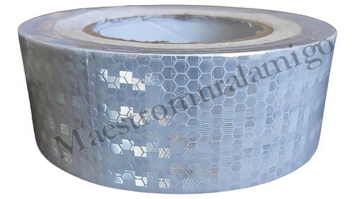 Cinta Reflectante Blanca 5cmx25m Extra Fuerte T- Panal Pack3