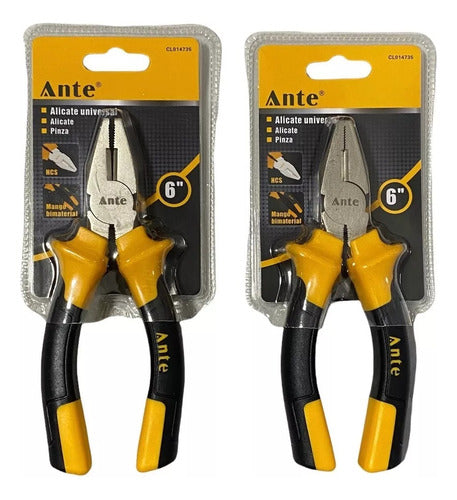 Alicate Universal De Acero 6inch Bimaterial Premium (pack2)