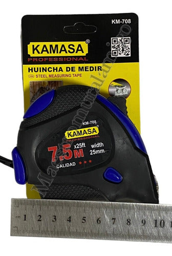 Huincha Cinta De Medir 7,5mx25mm D Goma Gancho Iman Pro Pak3