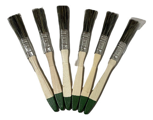 Brocha Para Pintar De 1/2 Pulgada 9mm Brochas Premium Pack 6