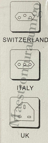Adaptador Universal Viajero 6 En 1 Certificado 10a 1500w