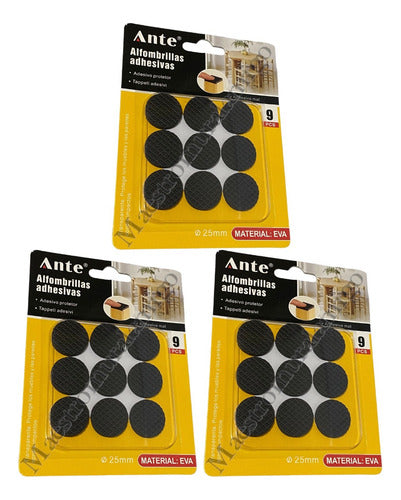 Alfombrillas Adhesiva 25mm Protectora Pata Silla Mesa Pack 3