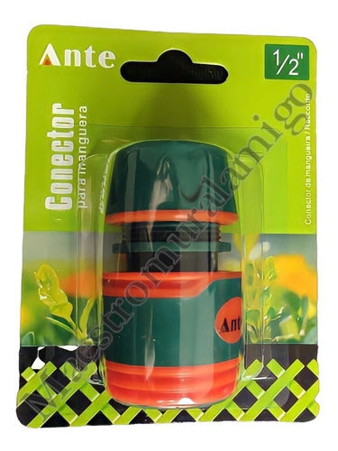 Conector Acople Rápido Manguera Agua Con Stop De 1/2 Premium Verde