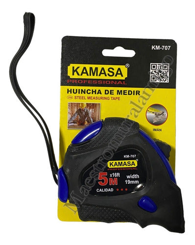 Huincha Cinta Para Medir 5m X 19mm De Goma Gancho Iman Pack3