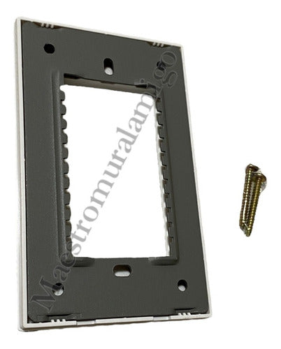 Placa Triple Modulo Soporte Tomacorriente Interruptor Pack3