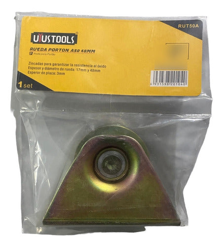 Rueda Para Porton Corredizo 48mm Con Base Placa Cerrada Uyu