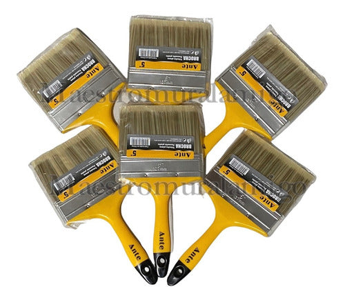 Brocha Para Pintar 5 Pulgadas 127mm Premium Pack6 Brochas Pl