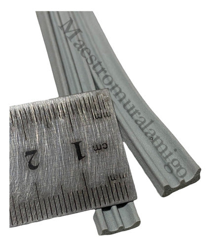 Burlete Perfil E Aislante Térmico Puertas, Ventanas 6mx9x4mm Gris