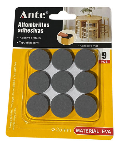 Alfombrillas Adhesiva 25mm Gris Tope Patas Silla Mesa Mueble Gris