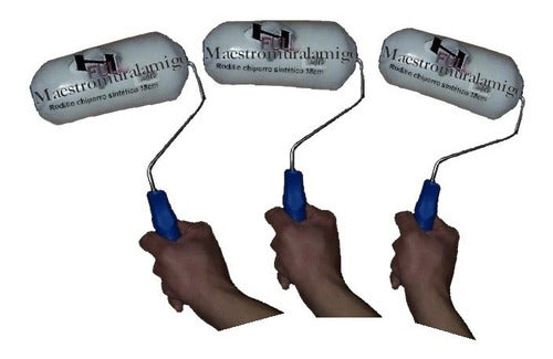 Rodillo Para Pintar De Chiporro Sintético 23cm Premium Pack3