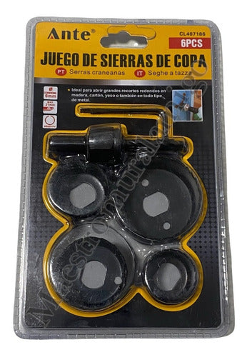 Sierra Copa Set 6ps 4 Copas + Adap + Key, Corta Metal Pack2