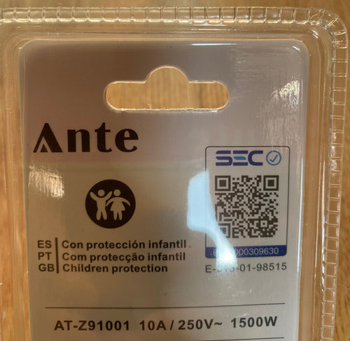 Adaptador Triple 10a 250v 1500w Certificado Premium Pack3