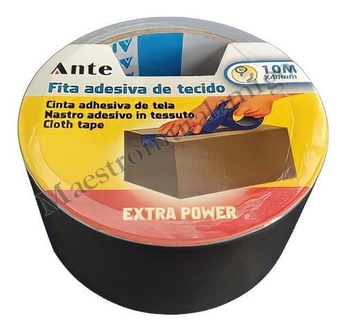 Cinta Adhesiva Embalaje Ploma De Tela 10mx48mm Extra Fuerte