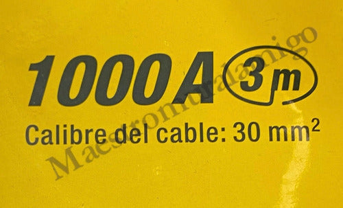 Cable Batería Lagarto Puente Carga Auto 3m 1000a + Estuche