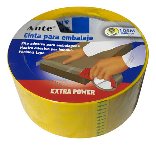 Cinta De Embalaje Amarilla / Huincha Amarilla 105mx48mm