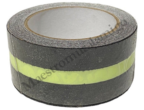 Cinta Luminosa Antideslizante Delimitadora Ilumina 15mx50mm Negro/verde