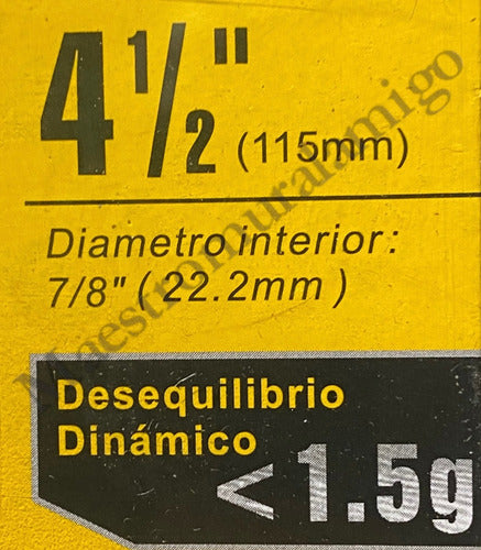 Disco Copa Diamantado Para Pulir Doble Segmentado 4-1/2 Uyu Amarillo