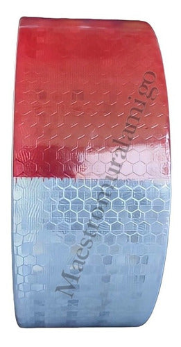 Cinta Reflectante Bicolor Blanco/rojo 5cmx25m E-fuerte Pack2 Blanco/rojo