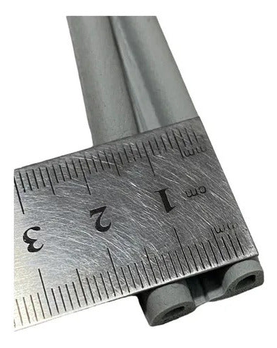 Burlete Perfil P Aislante Térmico Puertas, Ventanas 6m Heavy Gris