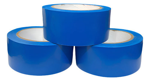 Cinta Delimitadora Peligro Azul Adhesiva 30mx48mm Pack 3 Azul
