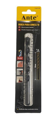 Broca Para Hormigon Concreto 12mm Punta Car. Tungsteno Pack3