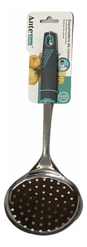 Espumadera Cocina Acero Inoxidable N430 Mango Antideslizante Gris/esmeralda