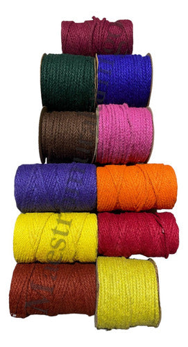 Cuerda De Cañamo Organico, Yute De 8mmx60m Colores Trenzado