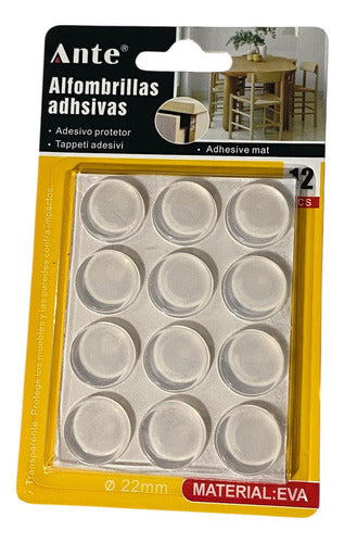 Alfombrillas Tope 22mm Transparen Mueble Puerta Cajón Docena