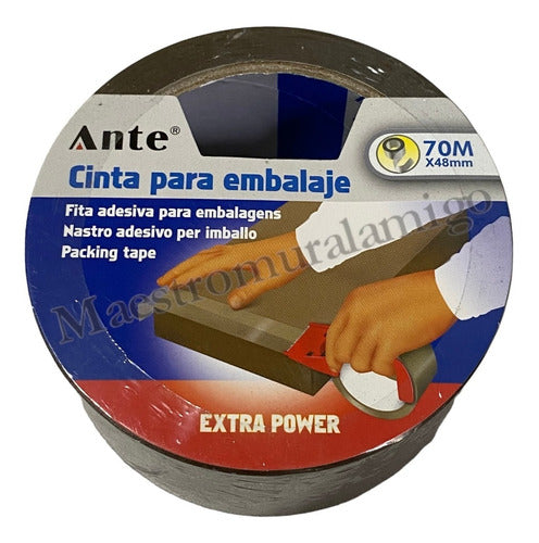 Cinta De Embalaje Café / Huincha Marron 48mmx70m ( Docena )