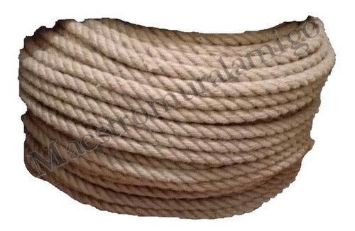Cuerda De Cañamo Organico, Yute O Soga De 19mm X 60m Premium