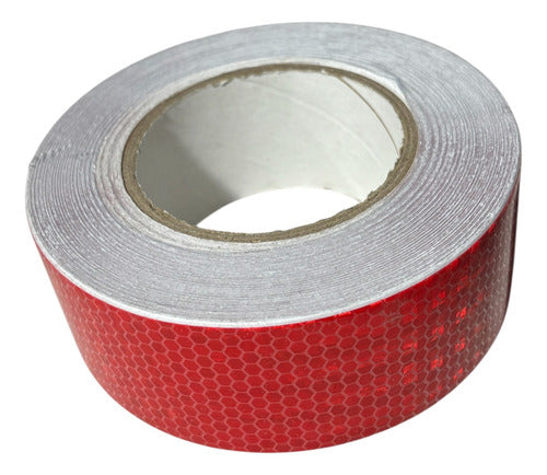 Cinta Reflectante Roja 5cmx25m Extra Fuerte Reflectivo Rojo Rojo