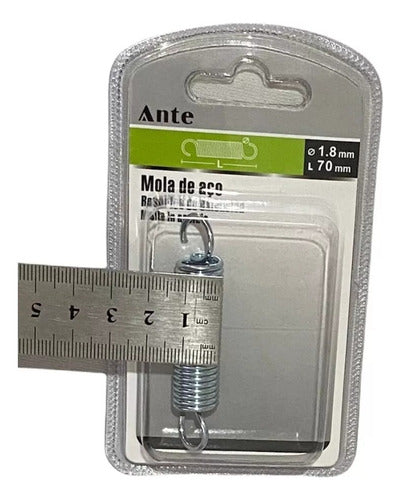 Resorte De Tensión 1.8mmx70mm De Acero Cincado (pack 3)