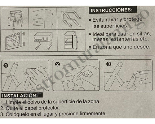 Alfombrillas Tope 85mm Velcros Protector Mueble Mesa Pack3