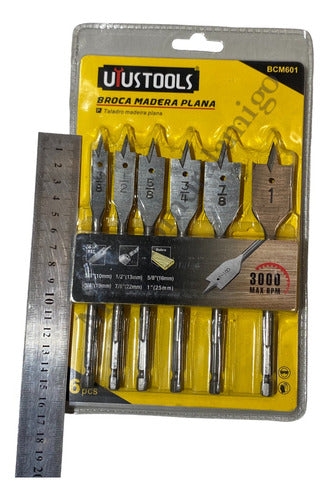 Set Juego Brocas Paleta Para Madera 6pcs Professional