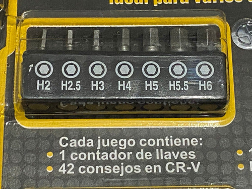 Set Kit Juego Destornillador De Carraca 58 Piezas Premium