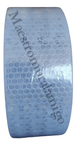 Cinta Reflectante Blanca 5cmx25m Extra Fuerte Tipo Panal Blanco