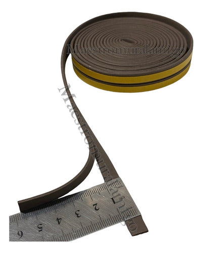 Burlete Perfil I Aislante Kf Térmico Puerta Ventana 6mx9x2mm Café