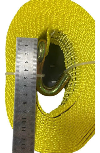 Eslinga De Amarre Correa Con Tensor 50mmx8m Professional Amarillo