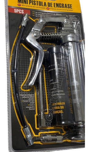 Grasera Manual Mini Pistola Engrasadora De Acero 5 Piezas
