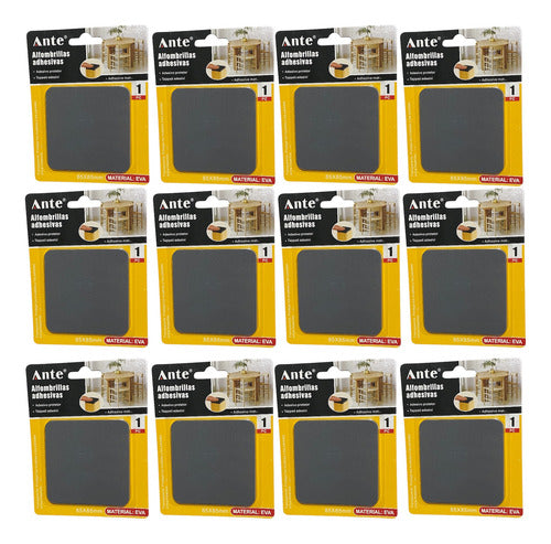 Alfombrillas Adhesiva 85mm Grisc Protectora Tope Mesa Docena