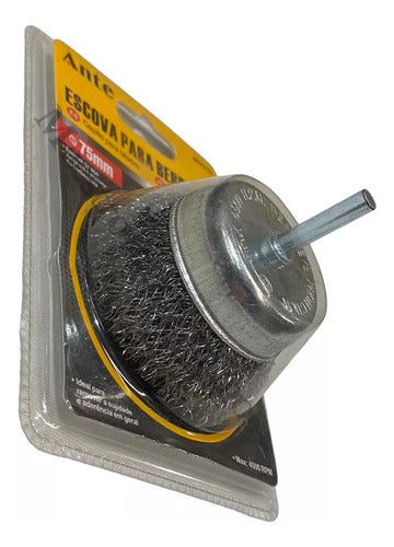 Cepillo Grata Escobilla Acero Taladro 75mm 4500 Rpm Pack3